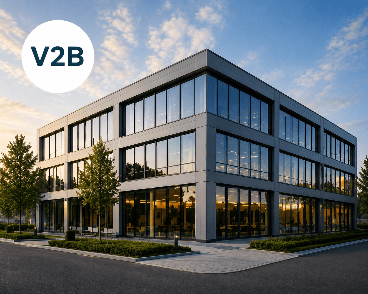 Vehicle to building V2B kantoor