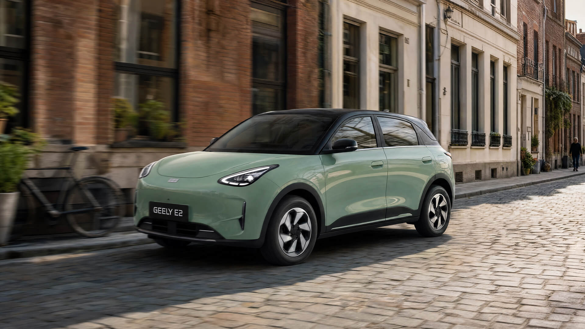 Geely E2 on the road